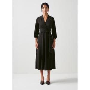 L.K. Bennett Aiper Black Tie Front Jersey Dress